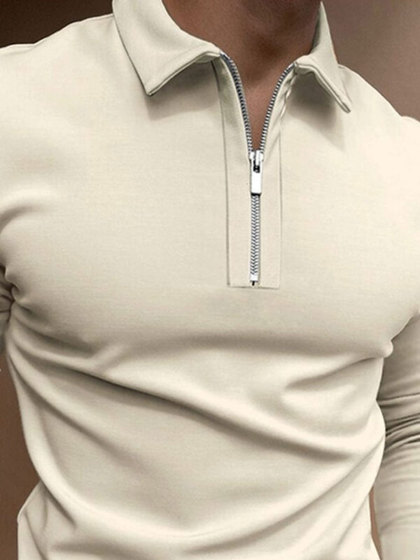 Business Solid Color Shirt Collar Casual Men's Tops - Image 2
