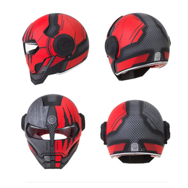 Vintage Full Face Motorcycle Helmet - Image 3