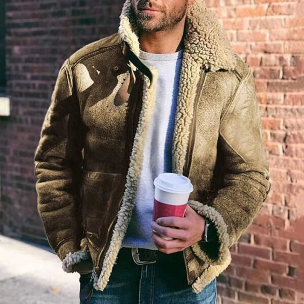 Men's Winter Warm Pocket Fleece Jacket - Image 4