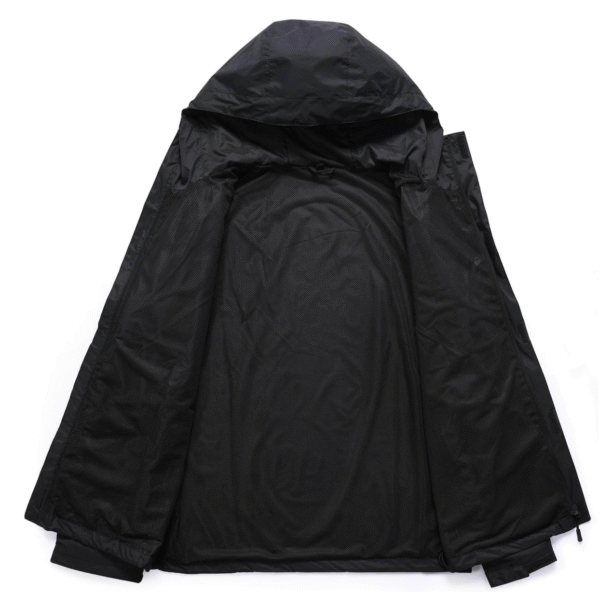 Men's Rain Jacket Lightweight Waterproof Raincoat with Adjustable Hooded Outdoor Hiking Windbreaker - Image 5