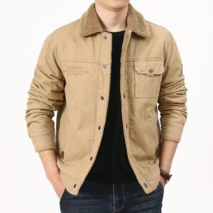 Men's Corduroy Thickened Warm Jacket Casual Coat Autumn Winter