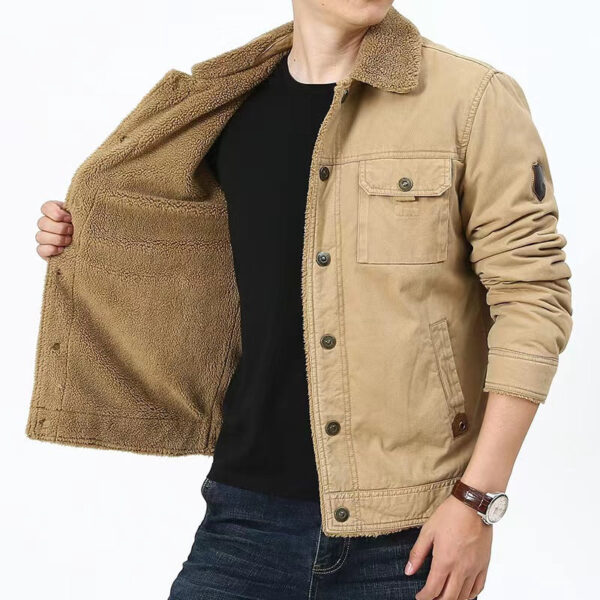Men's Corduroy Thickened Warm Jacket Casual Coat Autumn Winter - Image 2