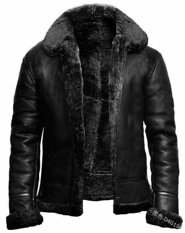 Men's Outdoor Vintage Thick Fleece PU Jacket - Image 2