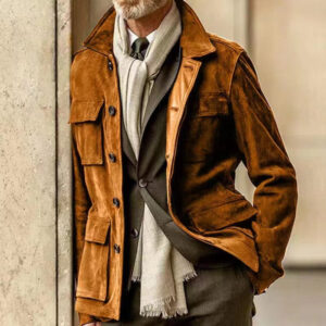 Men's Suede Big Pocket Jacket