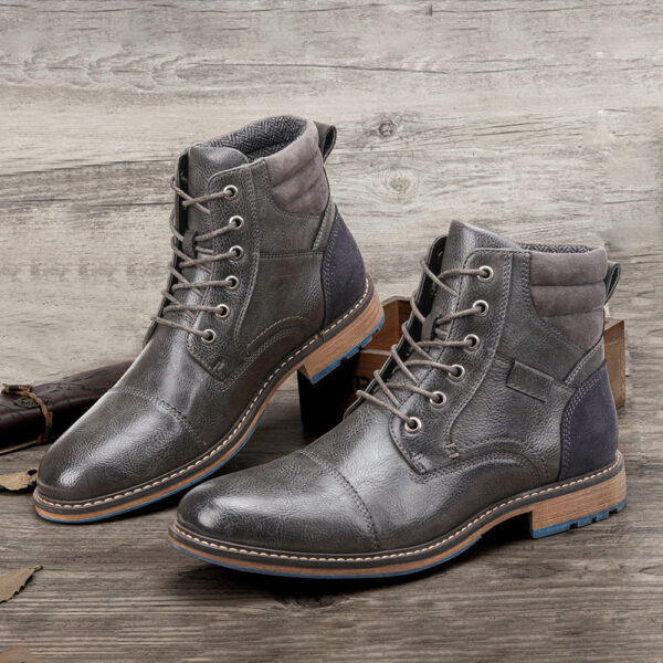 Urban Lace-up Motorcycle Boots - Image 3