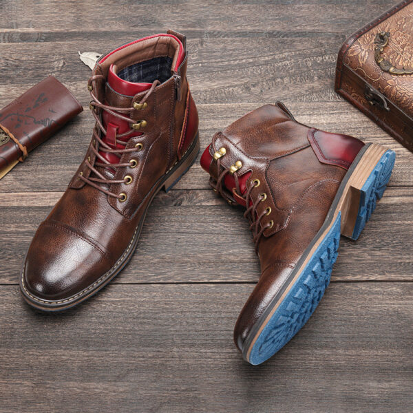 Urban Vintage Motorcycle Boots - Image 4