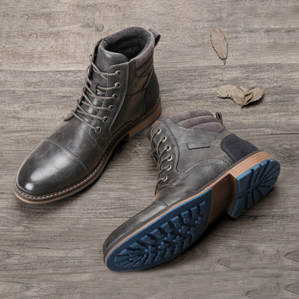 Urban Lace-up Motorcycle Boots - Image 4