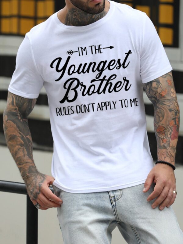 I'M The Youngest Brother Men's Shirts & Tops - Image 4