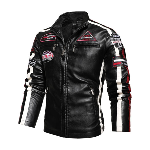 Racing Style Motorcycle Leather Jacket - Image 2