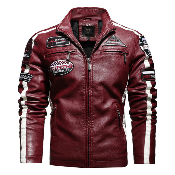 Racing Style Motorcycle Leather Jacket - Image 4