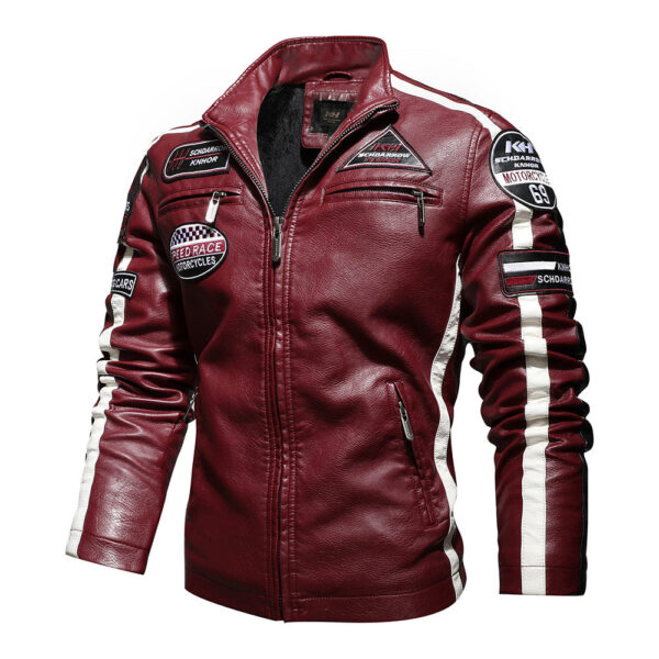 Racing Style Motorcycle Leather Jacket - Image 5