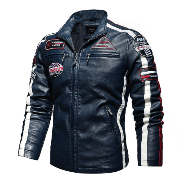 Racing Style Motorcycle Leather Jacket - Image 8