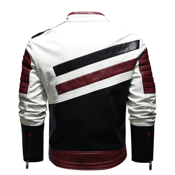 Sporty Leather Jacket Motorcycle Speed Racing Jacket - Image 4