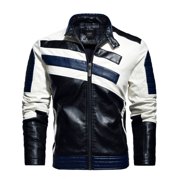 Sporty Leather Jacket Motorcycle Speed Racing Jacket - Image 5