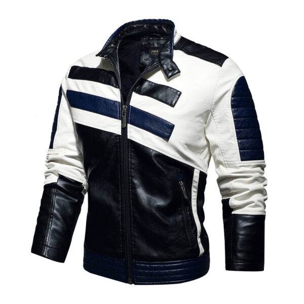 Sporty Leather Jacket Motorcycle Speed Racing Jacket - Image 6