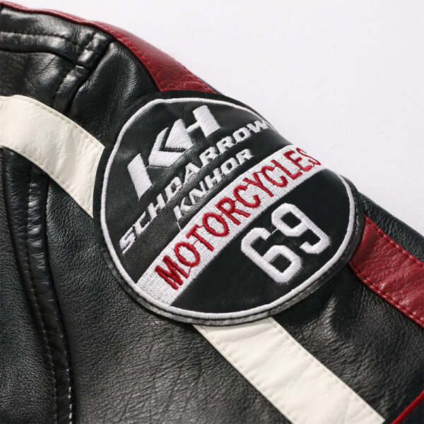 Racing Style Motorcycle Leather Jacket - Image 7