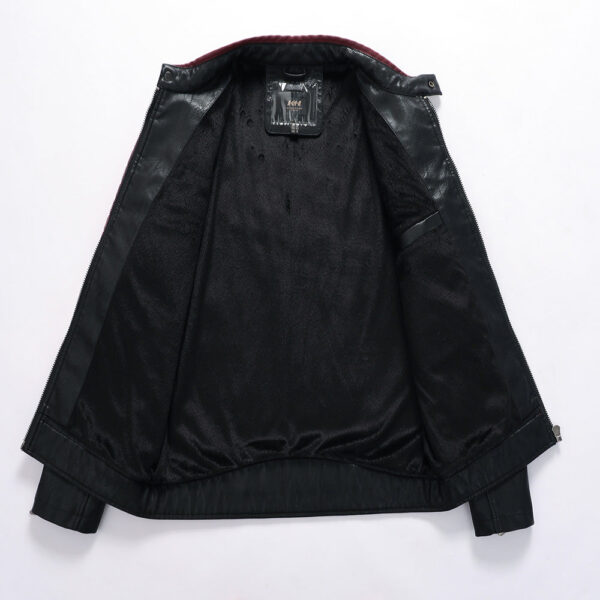 Sporty Leather Jacket Motorcycle Speed Racing Jacket - Image 9