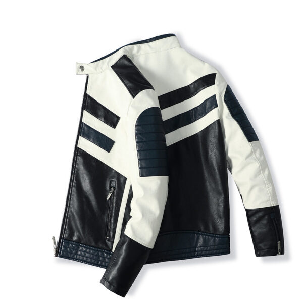 Sporty Leather Jacket Motorcycle Speed Racing Jacket - Image 7