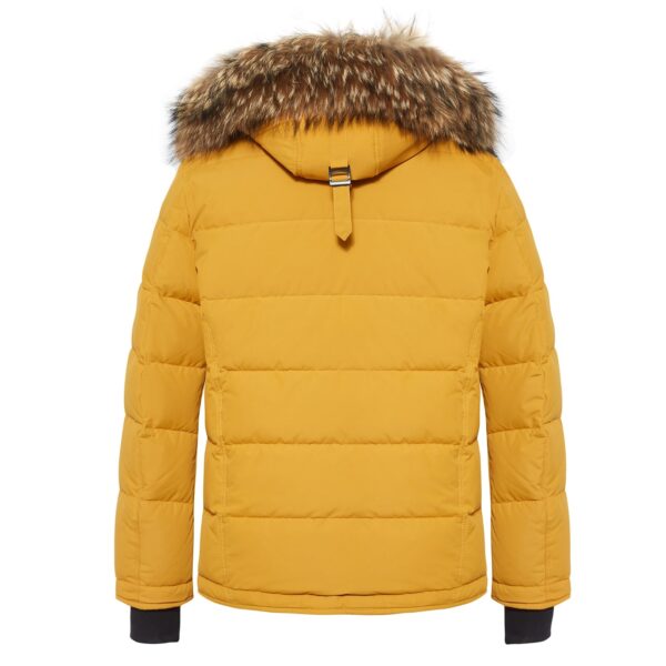 Ultra-Warm Real Fur Collar Padded Contrast Jacket - Image 7