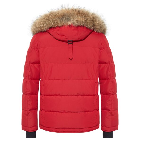 Ultra-Warm Real Fur Collar Padded Contrast Jacket - Image 5