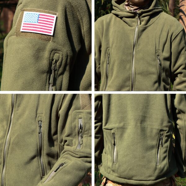 Archon Warm Fleece Hooded Tactical Military Jacket Coat - Image 9