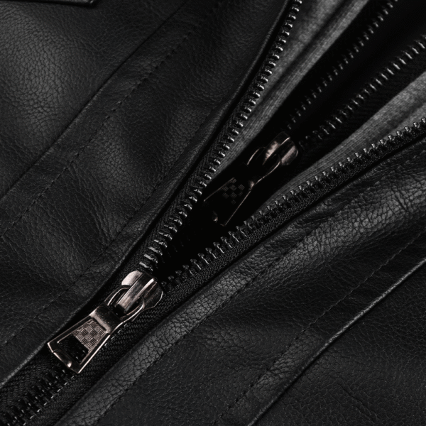 Espnman Men's Leather Motorcycle Jacket - Image 7