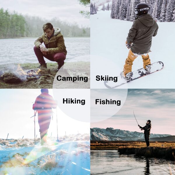 Men's Outdoor Plus Fleece Warm Hooded Multi-Pocket Mid-Length Thick Jacket - Image 9