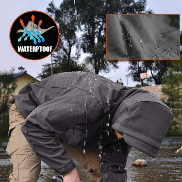 Men's Outdoor Windproof Waterproof Warm Breathable Jacket - Image 8