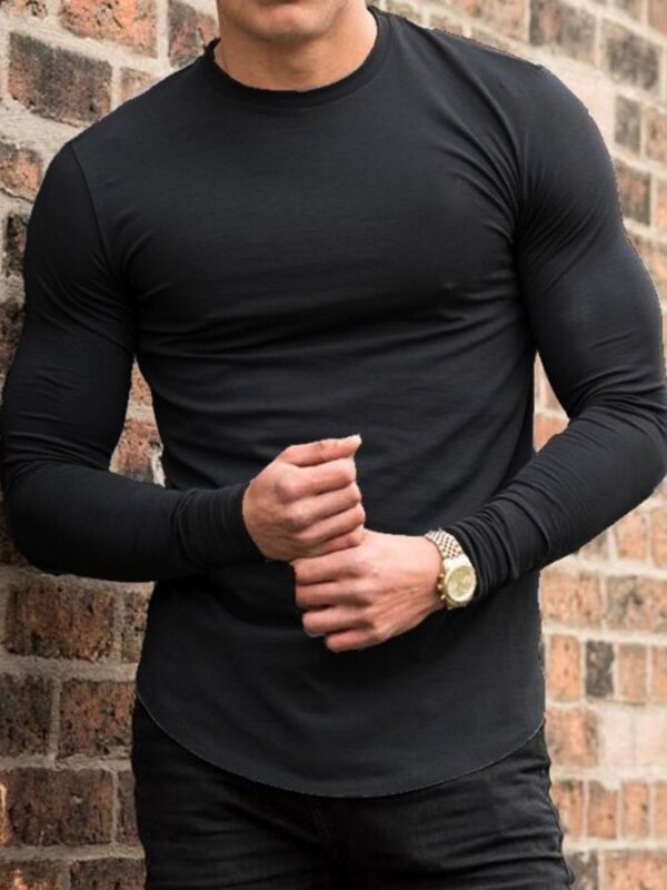 Cotton Crew Neck Plain Shirts & Tops - Image 5