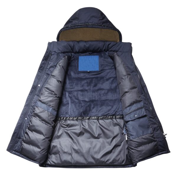 Fleece Drawstring Outdoor Active Winter Parka - Image 2