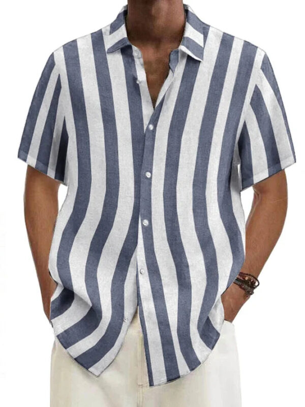 Basic Series Cotton-Blend Striped Shirts & Tops - Image 8