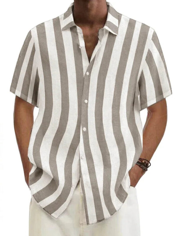 Basic Series Cotton-Blend Striped Shirts & Tops - Image 7