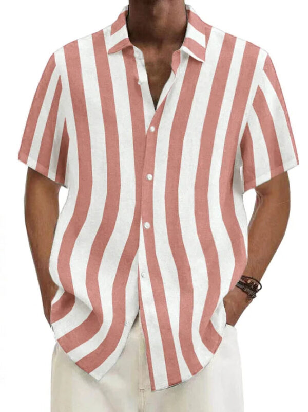 Basic Series Cotton-Blend Striped Shirts & Tops - Image 5