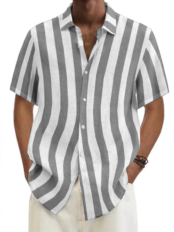 Basic Series Cotton-Blend Striped Shirts & Tops - Image 4