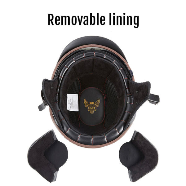 Crazy Rider Motorcycle Half Face Helmet With Sunshield - Image 4
