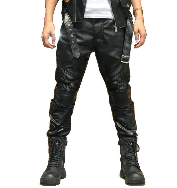 Motorcycle Leather Pants With Protection Gear - Image 5