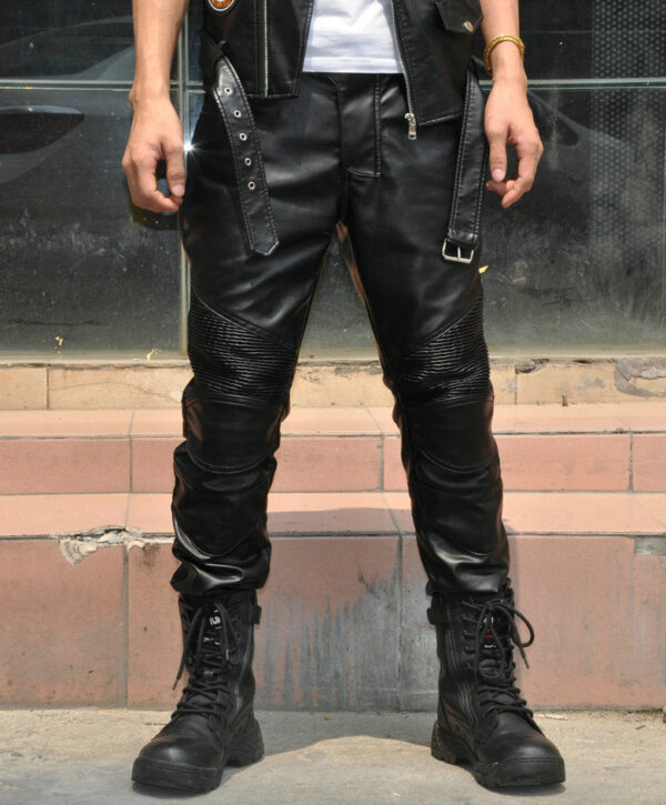 Motorcycle Leather Pants With Protection Gear - Image 6