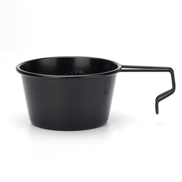 Outdoor Folding Wire Handle Camping Bowl Set Black - Image 5