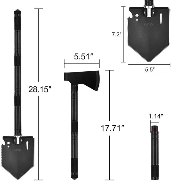 Survival Shovel Multitool with Axe - Image 2