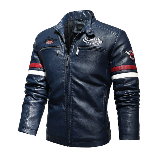 Speed Leather Jacket Motorcycle Badge Jacket - Image 2
