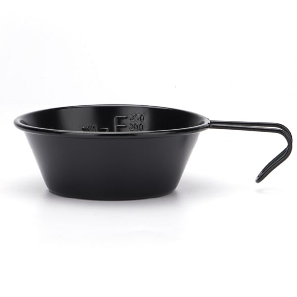 Outdoor Folding Wire Handle Camping Bowl Set Black - Image 3