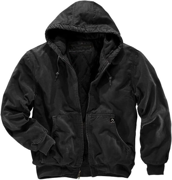 Hoodie Men Zip Up Pocket Full Zip Tooling Jacket - Image 4