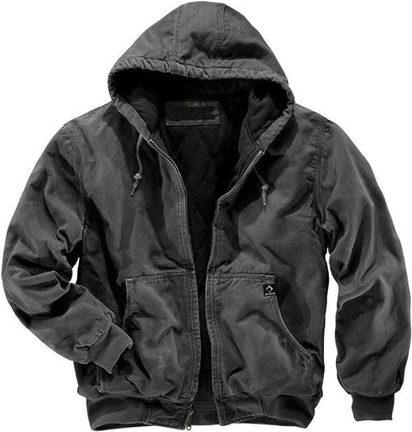 Hoodie Men Zip Up Pocket Full Zip Tooling Jacket - Image 6