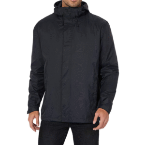 Men's Rain Jacket Lightweight Waterproof Raincoat with Adjustable Hooded Outdoor Hiking Windbreaker