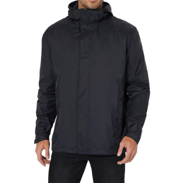 Men's Rain Jacket Lightweight Waterproof Raincoat with Adjustable Hooded Outdoor Hiking Windbreaker