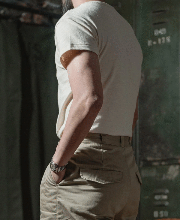 1940s USN Slub Cotton Crew T-Shirt - Image 4