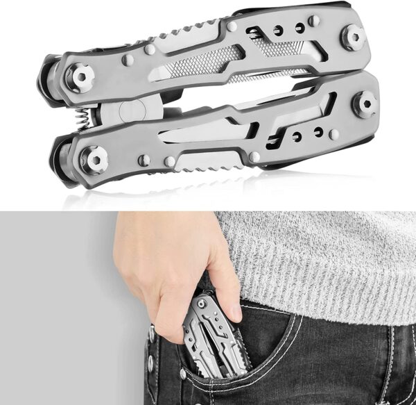 14-In-1 Folding Multitool Pliers, Mini Multipurpose Stainless Steel Tool Pliers - Image 5