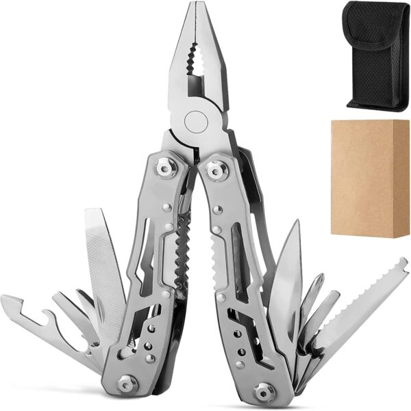 14-In-1 Folding Multitool Pliers, Mini Multipurpose Stainless Steel Tool Pliers
