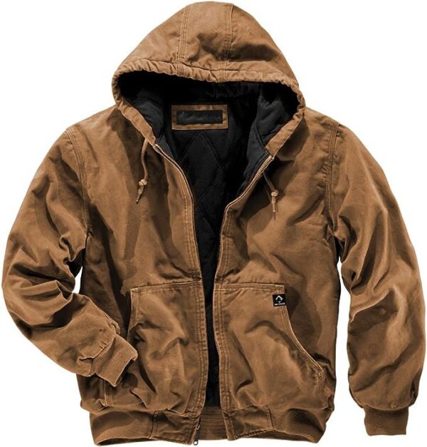 Hoodie Men Zip Up Pocket Full Zip Tooling Jacket - Image 5