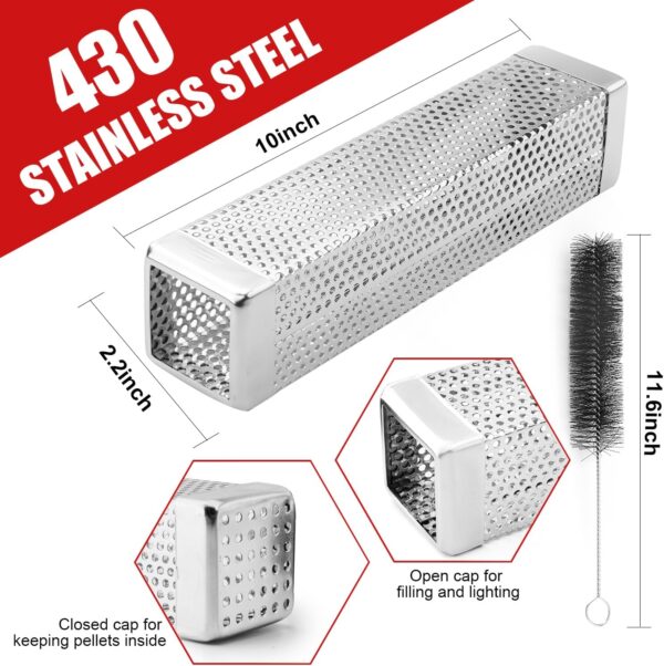 Square Smoke Tube for Pellet Grill - Image 3